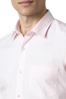 Peter England Men's Everyday Solid Slim Fit Full Sleeve Formal Shirt | Cotton-Rich