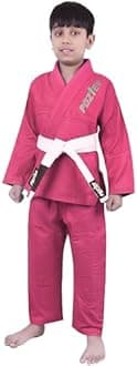 POZTEV Kids Brazilian Jiu Jitsu Gi For Kids BJJ Gi Youth Grappling Kimonos Preshrunk Lightweight Martial Arts Uniform