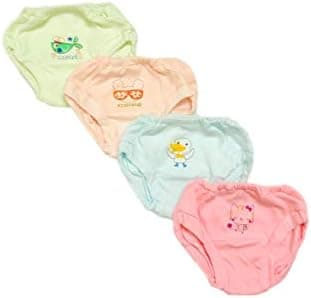 heartbury Baby Boys and Baby Girls 100% Organic Cotton Underwear/Rompers/Briefs/Panty-Multicolor(Pack of 4,6,8)
