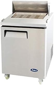 Atosa Mega Top Sandwich Prep Table 27-Inch One Door Refrigerator with ProLeveler Stabilizers