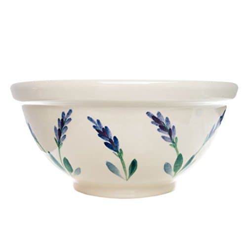 Ceramic Serving Bowl - Decorative White 2 Quart Nonstick Lead Free Stoneware Made in USA