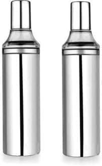 ATROCK 1000ml Stainless Steel Long Size Oil Dispenser/Dropper| Oil Container| Oil Jar| Oil Stoppers and pourers (pack of 2)