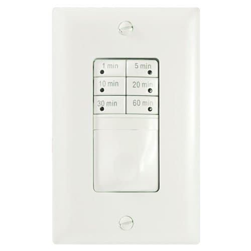 White Universal Time Controlled Wall Switch - Watt Stopper - Legrand RT50W
