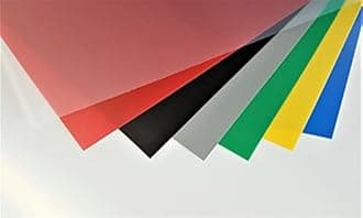 Plastic Sheet Polypropylene Coloured ViPrint Graphic Arts 0.8mm Thick A5 to A2 (Red, A2-600 x 420mm (23.4 x 16.5 in))