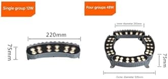 Tree Holding Light - Outdoor Landscape Lights, IP65 Outdoor Waterproof Tree Lighting Lights, AC220V RGB Landscape Garden Tree Lighting, Outdoor LED Surrounding Colored Hoop Tree Spotlight(White,4PCS(4