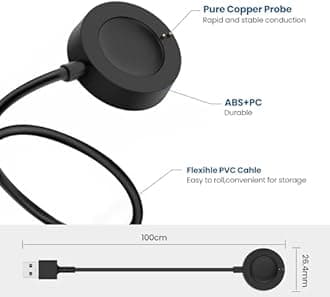 Compatible with Michael Kors Gen 4/Gen 5 Smart Watch Charger, 3.3ft Replacement Rapid Magnetic Charger for Michael Kors Access Gen 5 Lexington/Bradshaw, Gen 4 Runway/Sofie/MKGO (Black)