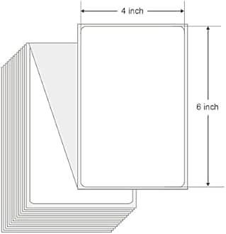 4x6 Thermal Labels, MakerKing White Mailing Fanfold Postage Direct Thermal Printer Shipping Label (500 4x6 Fanfold Labels), Compatible with Rollo, MUNBYN, iDPRT, Polono, Zebra Thermal Label Printer