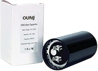 829-995 uf/MFD 110-125 VAC Round Start Capacitor ±20% 50/60 Hz CD60 Round Motor Well Pump Start Capacitor (829-995 uf/MFD)