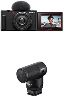 Sony ZV-1F Vlog Camera for Content Creators and Vloggers with Vlogger Shotgun Microphone ECM-G1