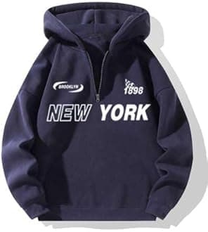 Trillion Half Zipper Printed Hoodies for Men | Men's Sweatshirt