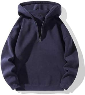 The Modern Soul Half Zipper Solid Hoodie for Men | Sweatshirt for Men