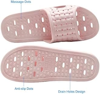 Shower Shoes Quick Dry Non-Slip Bathroom Slippers for Men Women Dorm Home Slides