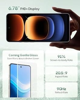 Ulefone Note 18 Ultra 5G Unlocked Cell Phones, 50MP + 50MP + 32MP Camera, MediaTek Dimensity 720 12+256GB 6.78" FHD+ Display, 5450mAh Android 13 Dual SIM, NFC IR Blaster Supported Mobile Phone- White