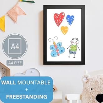 A4 Photo Frame, Black, Pack of 3, Picture Frame, Certificate, Art Print Poster, 21cm x 29.7cm, Black Frames, A4 Photo Collage Gallery Display