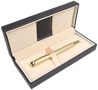 Rollerball Pen for Men Women Executive Home Office Use, with Gift box Refillable 0.7mm Black Ink G5(Luxury Gold)