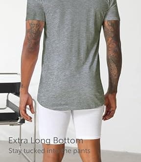 Comfneat Men's Undershirts 100 Percent Cotton Underclothing Comfy V-Neck T-Shirts (4-Pack/6-Pack)