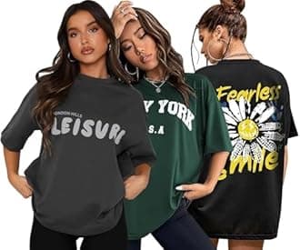 London Hills womens Womens oversized t shirts T-Shirt (pack of 3)