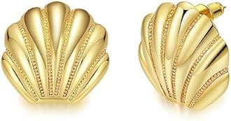 Gold Rectangular Geometric Earrings Irregular Hammered Thick Square Earrings for Women Fashion