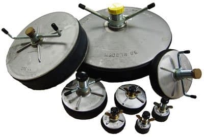 Mechanical Low Pressure Bypass Plug with Wing Nut & Bypass Vent for Leak Testing, Isolation & Controlled Pressure | Pipe Size - 2" (50.8mm)