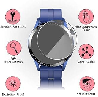 FCS smartwatch screen guard for Casio Watch | Pack of 3 | Edge to Edge Coverage | Ultrathin 0.125mm 9H anti shock flexible Watch screen protector TPU membrane (CASIO-DW-291H-1AV)