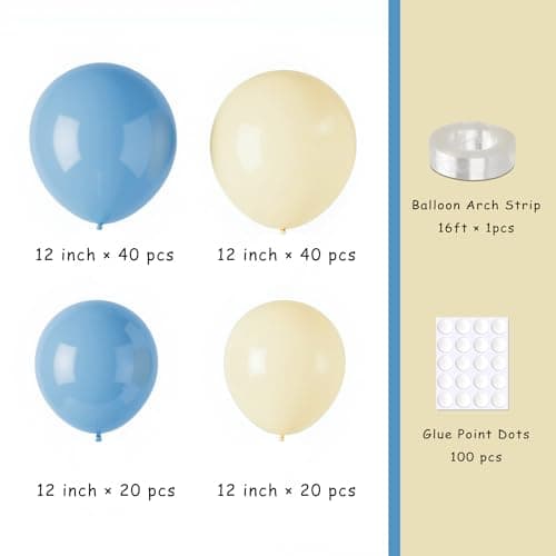 Blue and Yellow Balloon Arch