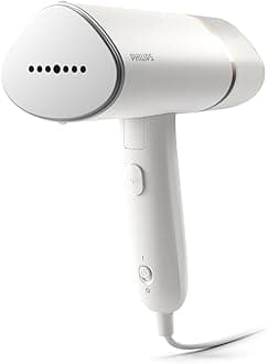 Philips 3000 Series Handheld Steamer, Compact and Foldable, 1000W Power, Up to 20g/min Steam, Ready in 30 Seconds, Safe for All Fabrics, No Ironing Board Needed (STH3020/16)