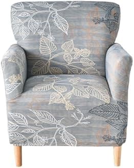CRFATOP Stretch Mid Century Modern Armchair Slipcover 1-Piece Accent Chair Covers with Arms Soft Chair Slipcovers for Living Room Armchair Furniture Protector Office Reception Reading Sofa,A17