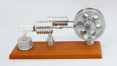 Twin Flywheel Stirling Engine, CNC Aluminum