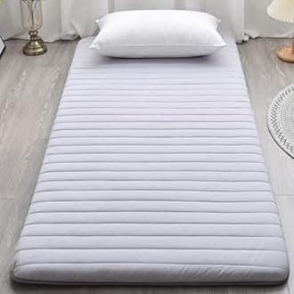 XDone Floor Mattress Single Thickened 5cm, Soft Futon Mattress Japanese Tatami Mat Portable Roll Up Mattress Folding Sleeping Bed Pad for Home Camping Couch (Grey,90x200cm)