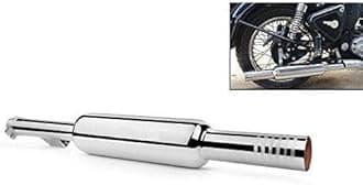 Bike Bullet Silencer Exhaust Customized Short Bottle Empty Punjab Dholki Chrome Bike Exhaust with Zed Clamp & Bush for Royal Enfield Bullet 500