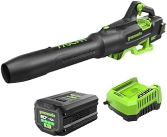 Greenworks 80 V (770CFM) axial blower, 4Ah battery and 4A charger