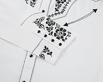 SALVAJE OESTE Embroidered Western Cowboy Shirts for Men Snap Button Long Sleeve Shirt with Western Cowboy Embroidery