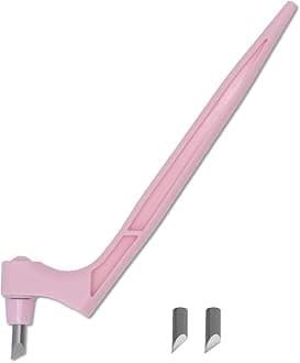 Craft Cutting Tools, 360 Degree Rotating Blades Stainless Steel Cutter Pen with 15, 30, 45 Degree Blades for DIY Crafts, Stencils, Scrapbooks-Pink