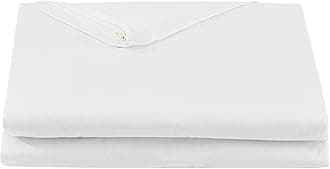 FULI 100% Cotton Zippered Futon Cover, Japanese Futon Mattress Cover, Shikibuton, Made in Japan (Twin, Pure White)