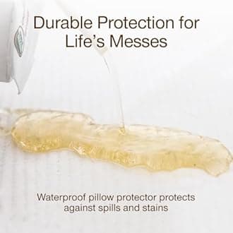 Coop Home Goods - Pillow Protector from Lulltra Fabric - Waterproof and Hypoallergenic - Protect Your Pillow Against Fluids - Oeko-TEX Certified - Toddler/Camping White (Single)