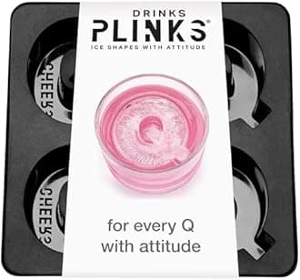 DrinksPlinks Letter Q Ice Cube Mold - Custom Silicone Whiskey Ice Cubes Mold – Personalized Monogram Q Large Tray for Cocktails & Initials Drinks - Big Bourbon Ice Cube Molds - Fun Customized Gifts