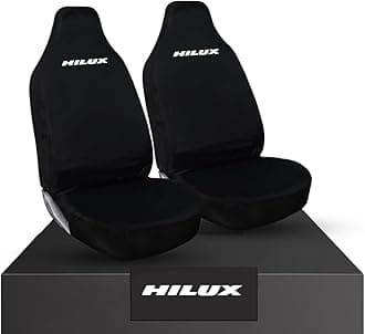 Hilux Logo - Front 4 * 4 Seat Covers - Heavy Duty & 100% Water Proof- Fits Toyota Hilux (White Logo)