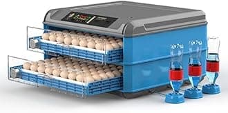 Automatic Egg Incubator, Digital Hatching Eggs with Fully Automatic Turner, Poultry Hatching Machine with Humidity Control, for Hatching Chicken Duck Quail Bird Eggs,128Eggs