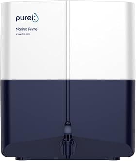 HUL Marina Prime Mineral RO+MF 6 stage 7L Wall mount Up to 45% Water Savings Suitable for Borewell, Tanker & Muncipal Water (Blue & white)