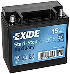 EXIDE EK151 AGM START STOP AUXILIARY BATTERY