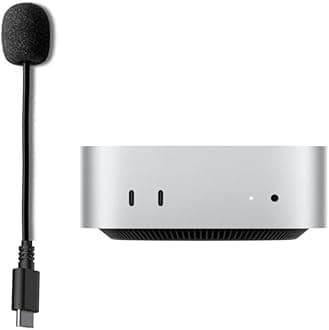 USB C Microphone for Mac mini M4 Microphone Compatible for MacBook Pro/Air,Desktop Computer Type C Boom MIC