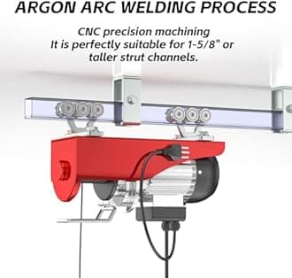 SKTREX 6 Wheel Trolley Assembly Electric Hoist Easy Installation Roller Trolley Silent for use with Unistrut 1-5/8" Wide and All 1-5/8" or Taller Strut Channel 4 PCS