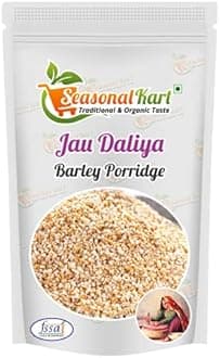 Seasonal Kart Organic Barley Daliya / Jau Dalia|Jau ka Daliya 1.5 Kg| Healthy Snacks| Healthy Grains | Healthy and Tasty Breakfast| Cereal for Breakfast | Diet Food for Weight Loss| Fiber Rich l 100% Natural & Vegan|