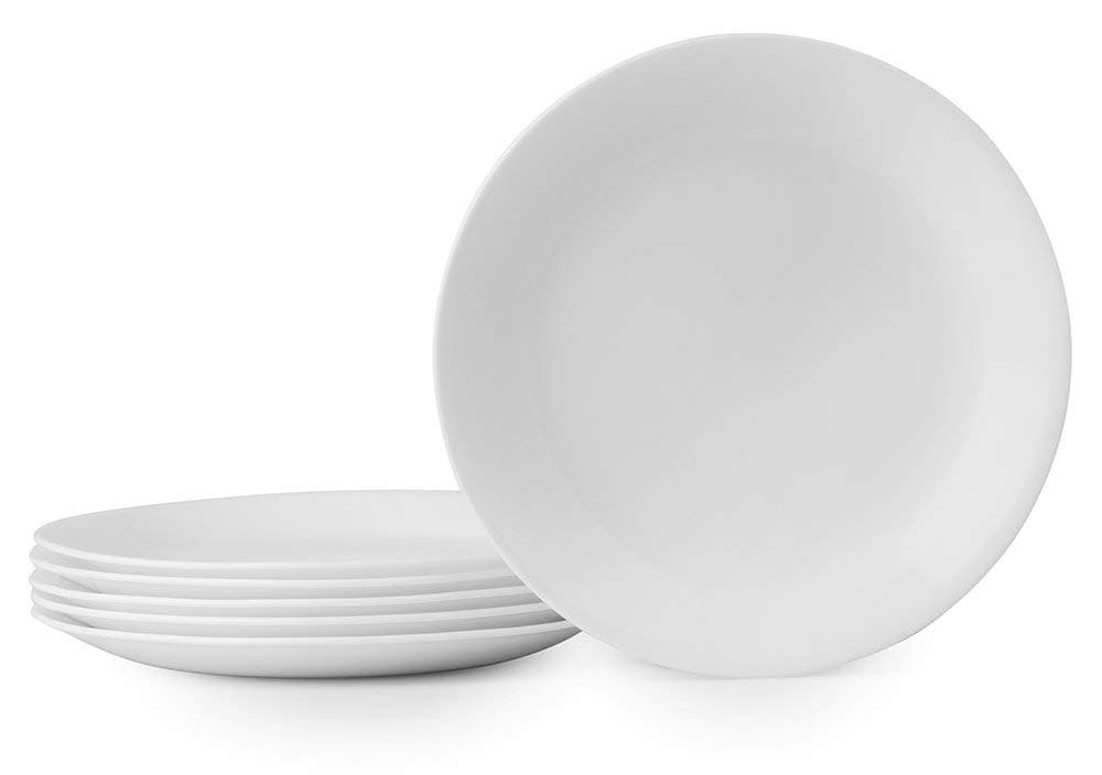 Corelle Winter Frost 6-Pack Lunch Plates, White
