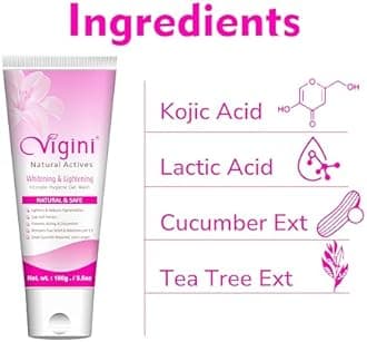 Vigini Natural Vaginal Lightening Brightening Feminine Hygiene Intimate Gel Wash for Women 200G | Non Staining & Itching like Serum Cream Oil,Organic Moisturizer Reduces Dryness Maintains pH 3.5