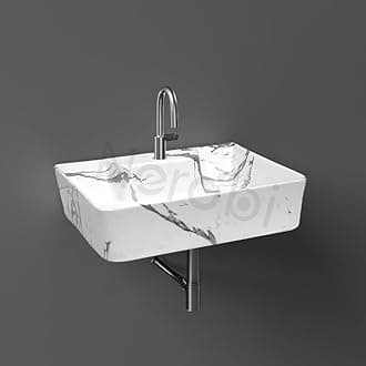 Designer Ceramic Table Top Wash Basin For Bathroom | Wall Hung Washbasin | Wall Mounted Bathroom Sink | Wash Basin For Restaurant, Hotel (16 x 12 x 5 Inch)