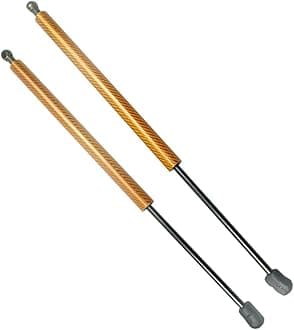 Kedoukj Lift Support Struts for Peugeot 208 (CA/CC/CR) 2012-2019 Modify Front Hood Bonnet Gas Spring Shocks Damper Carbon Fiber Prop Rod (Orange Carbon Fiber)