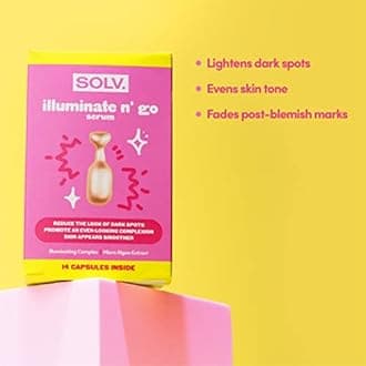SOLV. Illuminate n' go Serum - 28 Capsules. Reduce the look of dark spots, Promote an even-looking complexion, Skin appears smoother
