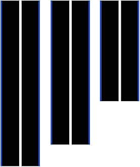 1Set/3Pairs Decal Sticker Vinyl Racing Stripe Decal Sticker for Car Decoration Fender, Hood, Roof, Trunk Bumper Compatible with All Cars Truck or SUV Free Size (BlackBlue)