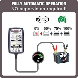 Tecmate TecMate Optimate 1 Duo, TM-409, 4-Step 12V / 12.8V 0.6A Battery Charger & maintainer